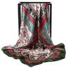 Spring/Summer New Women'S Silk Scarf 90 * 90cm Simulated Silk Twill Square Scarf Fashion Printed Large Square Scarf Professional Scarf
