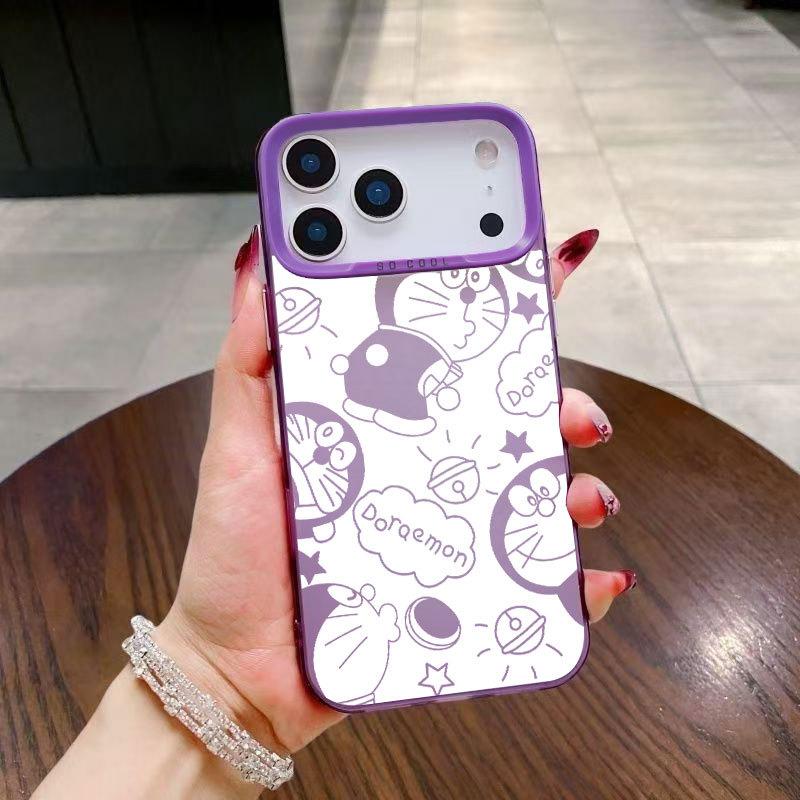 Мультяшный чехол для iPhone 16 с Дораэмоном для Apple 17pro милый 15promax1314 жесткий