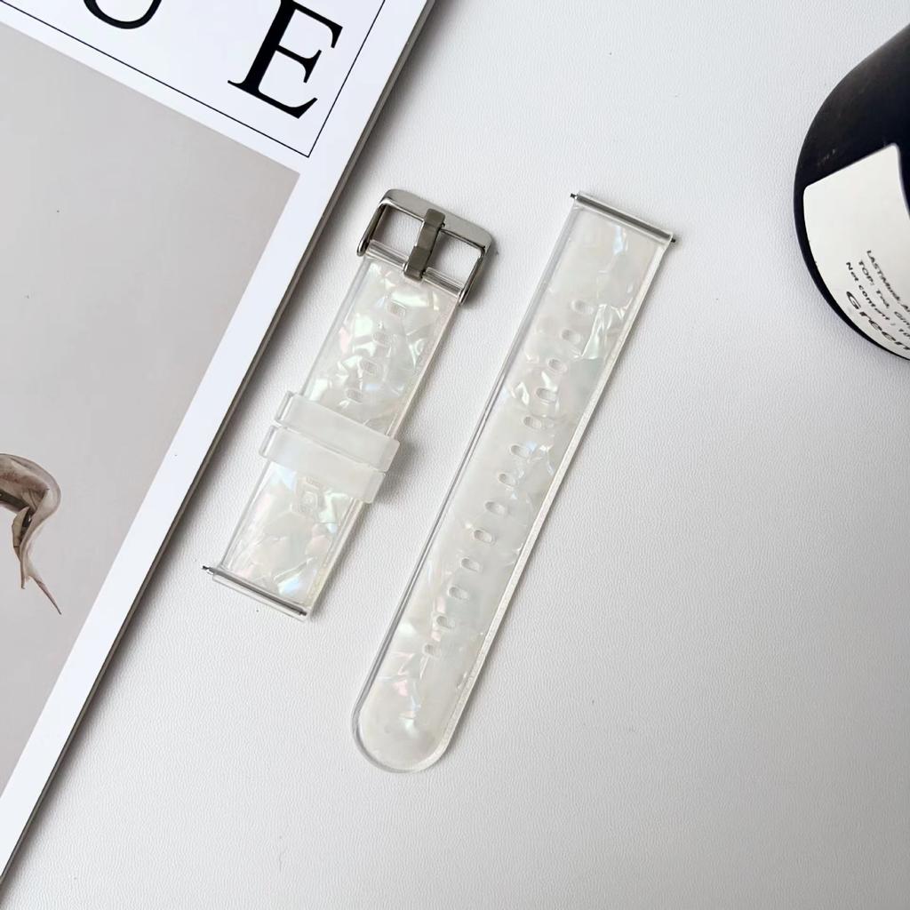 20 мм 22 мм универсальный ремешок для часов - TPU Shell Zebra Pattern Летний дышащий спортивный ремешок для умных часов Samsung Galaxy Watch Huawei Watch Xiaomi Watch