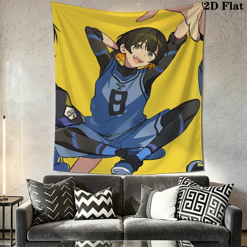 Meguru Bachira anime1 Wall Tapestry Aesthetic Wall Hanging Printed Fabric Blanket Decorative Tapestries for Bedroom Living Room Home Decor
