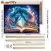 Frame Book Tree Painting By Numbers For Adults Kits Acrylic Paint On Canvas Wall Art Numbers Painting For Home Diy Crafts 40x50