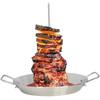 Stainless Steel BBQ Kit: Vertical Screw Pot, 3 Removable Brushes, Pads, Gloves, Oil Bottle, Brush Hooks.