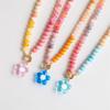 Charms Jewelry Flower Necklace Colorful Beads Pendant Necklace Creative Floral Chain Choker  Summer