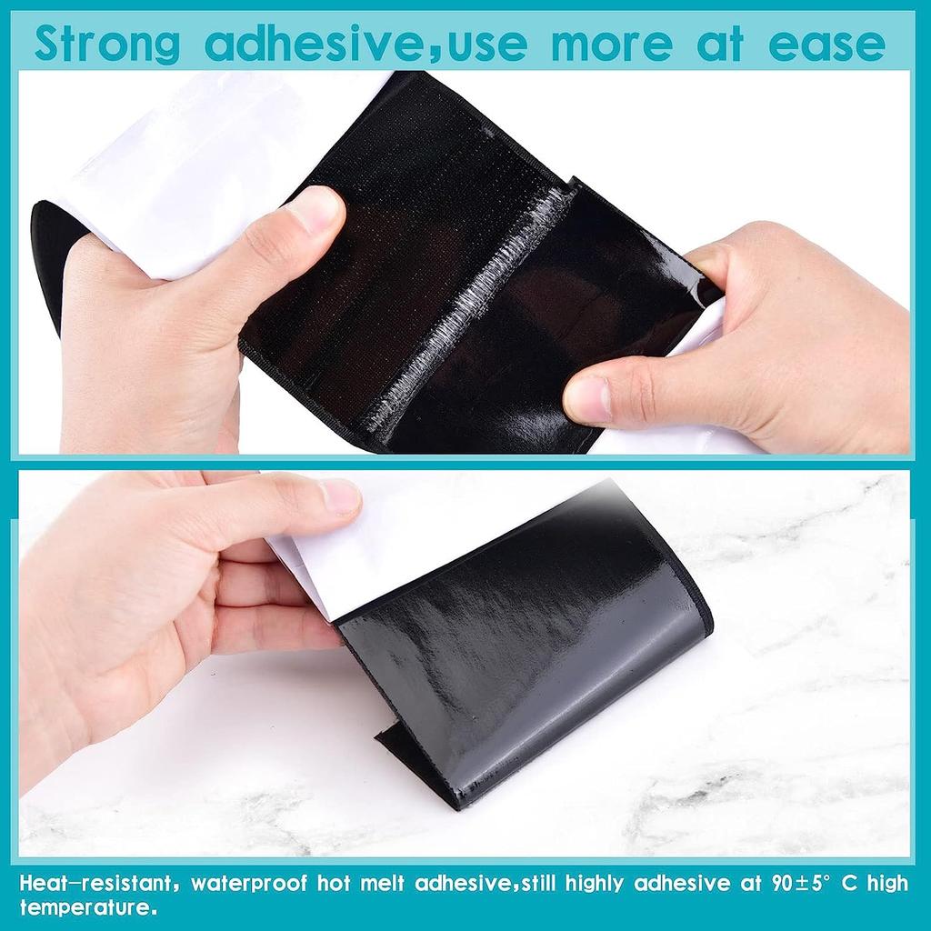 1/2/5M прочная самоклеящаяся застежка-липучка с клеем двухсторонние монтажные ленты DIY аксессуары для поделок 50 мм черные
