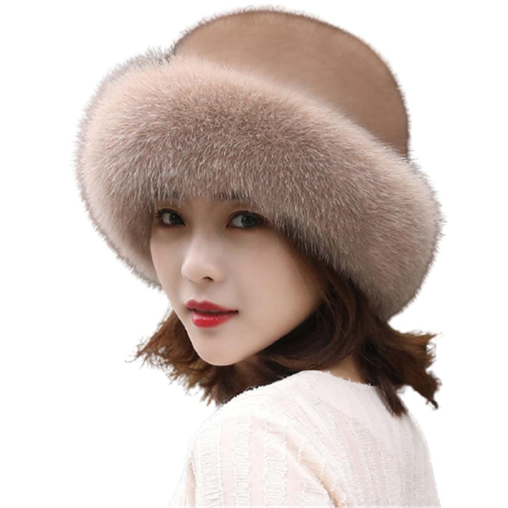 Fluffy Hat,Warm Women's Winter Hat,Faux Fur Trimmed Fashion Hat,Windproof Russian Hat For Outdoor Warm Hats Christmas Gift
