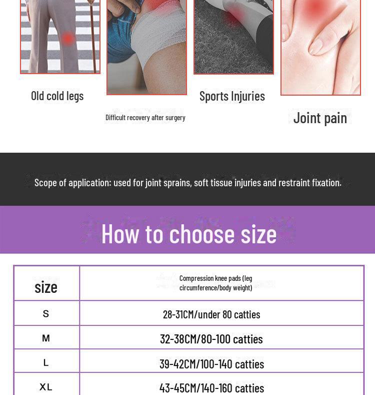 Унисекс противоскользящий компрессионный бандаж на колено и бедро: Эластичный протектор суставов для спорта и здравоохранения