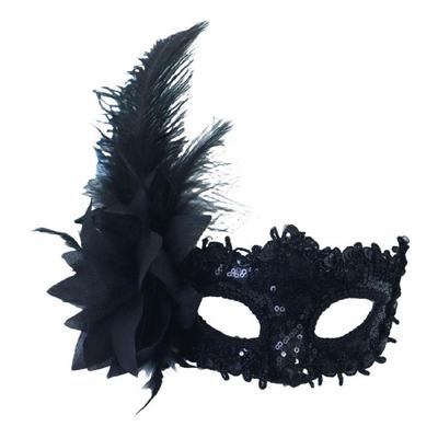 Цветочное украшение Маскарадная маска Маска с перьями Маска на Хэллоуин Косплей вечеринка Маска для глаз для женщин Маскарад Хэллоуин