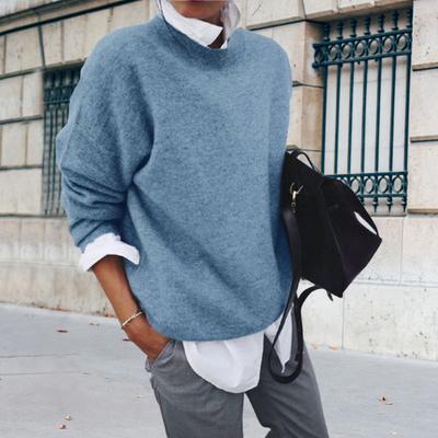 Женский свитер с лацканами и длинным рукавом, имитация двух частей, лоскутное цветное вязание, топы, эластичные