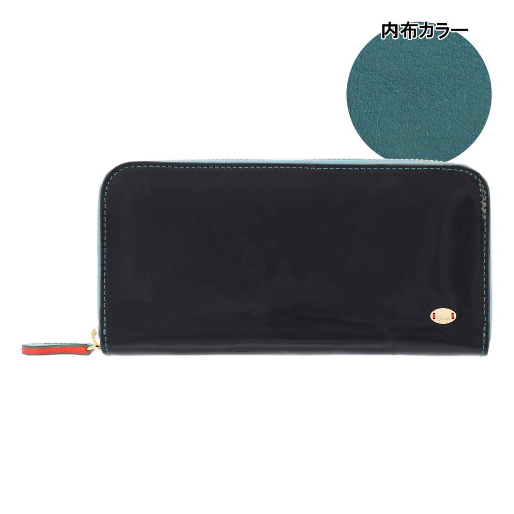 Long Wallet with Coin Purse Round Zipper Type Genuine Leather Grosso Navy [Dakota] Women's DA-36463-60