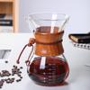Элегантная ручная кофеварка для капельного кофе с дизайном из керамики, стекла и дерева
