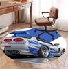 Skyline GT Pattern Round Rug, Indoor/Outdoor Mat, for Picnic, Gameroom, Bedroom, Office, Living Room, Home Decor Carpet, Birthday Gift