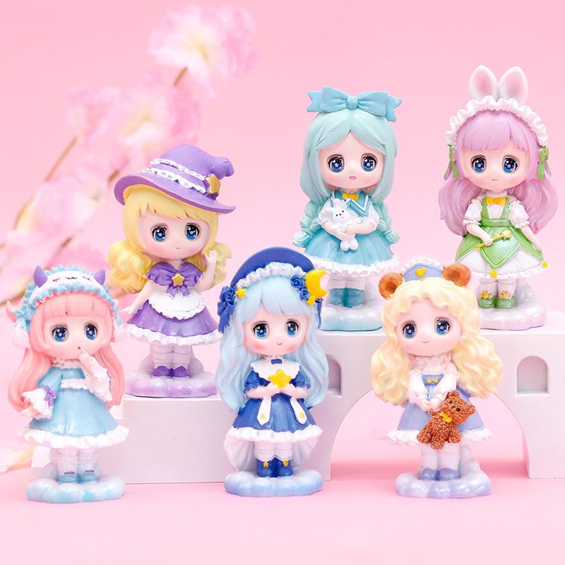 Двенадцать созвездий ручной работы милые настольные украшения в виде девочки-пузырька - подарок на день рождения в закрытой коробке