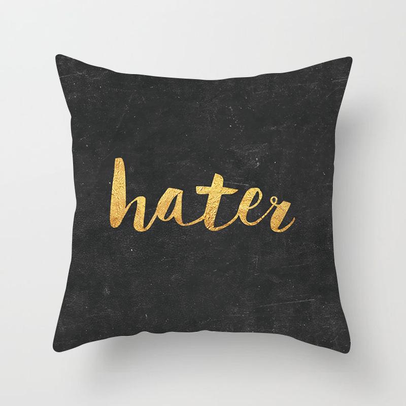 Дом Продукты Новый Черный Геометрический Диван Подушка Наволочка Цифровая Печать Офисная Наволочка