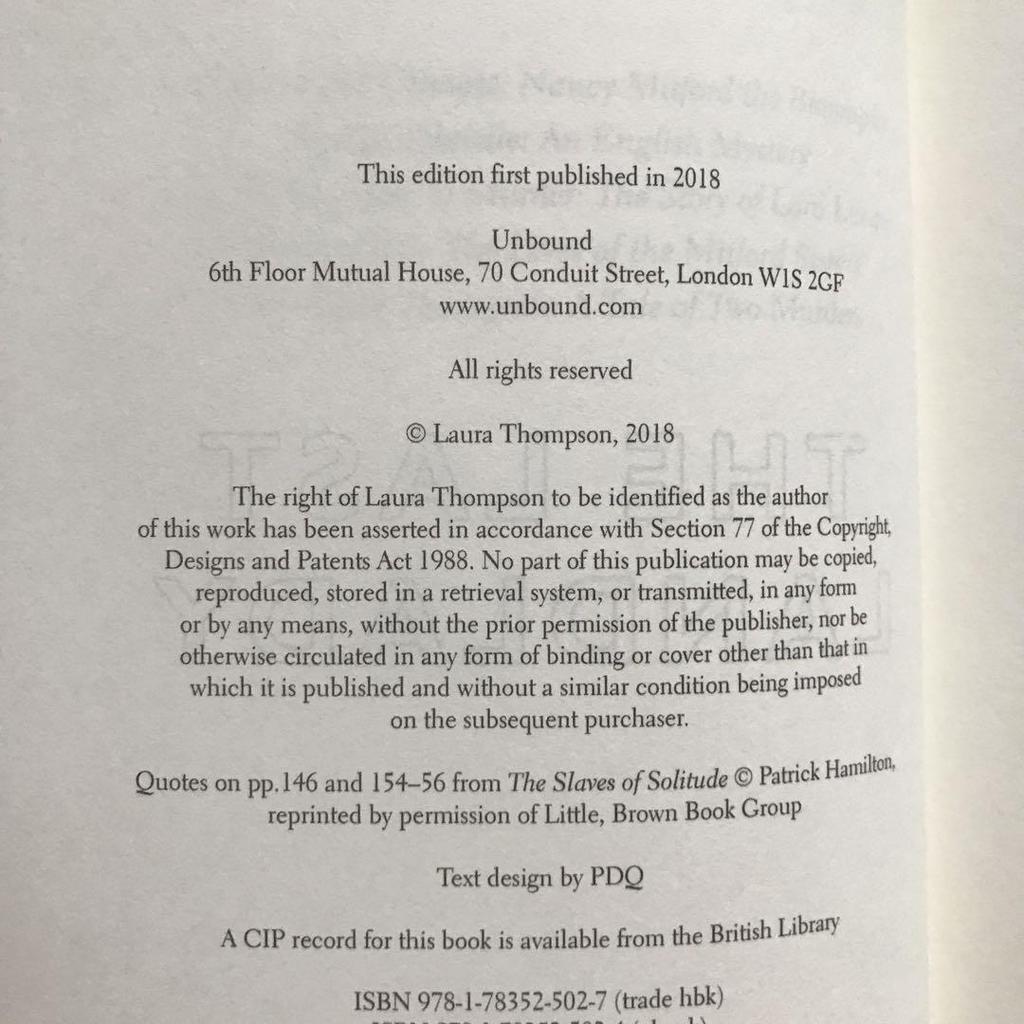[USED] THE LAST LANDLADY by Laura Thompson