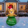 Christmas Inflatable Decorations 120x50x50cm Large Cute Inflatable Toy Gift Idea Lighted Holiday Display Built in LED for Home
