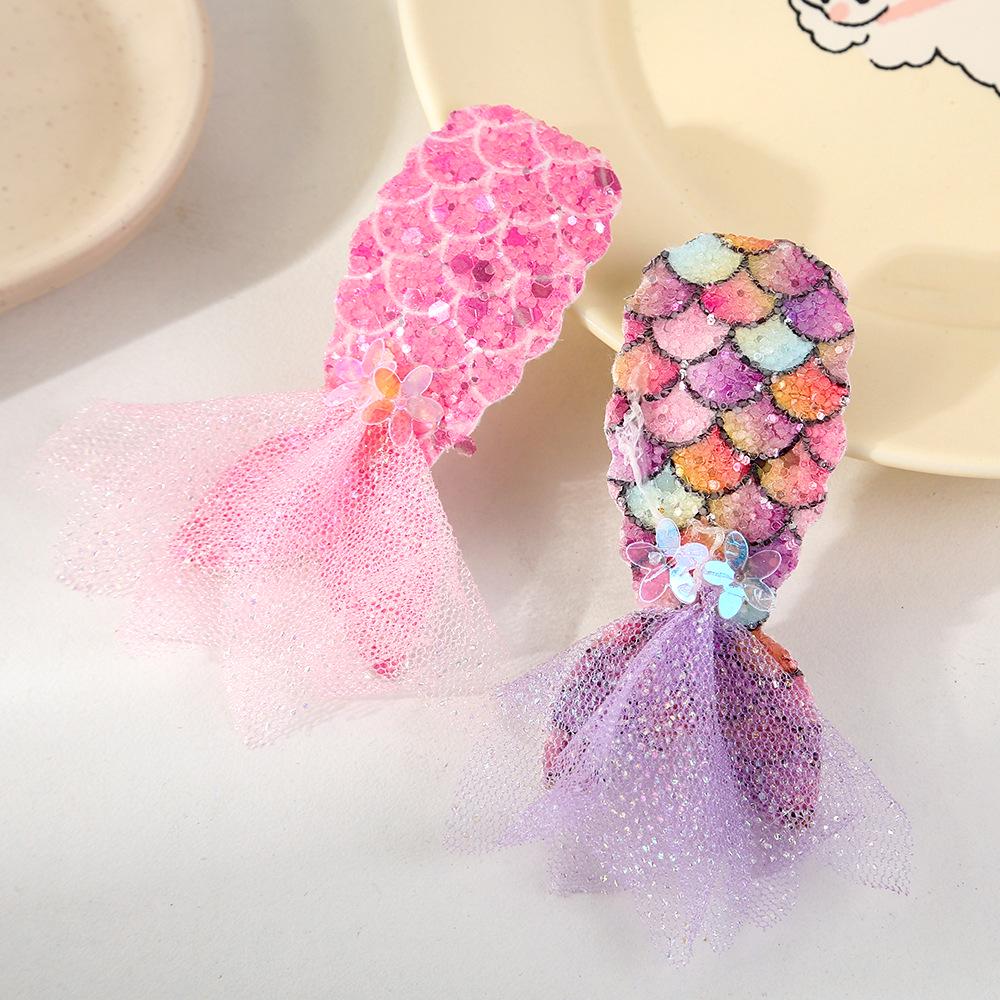Mermaid Sequin Hairpin Clip for Girls - Cute Princess Bangs Headdress