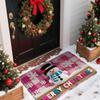 Christmas Carpet Visual Illusion 3D Bathroom Absorbent Pad Creative Yarn Santa Claus Anti Slip Rug Christmas Decoration