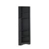 Corner Cabinet Bathroom with Two Compartments Adjustable Shelf Open Shelves Tall Triangular Shape Freestanding Storage