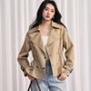 Chunxin Retro Casual Style Versatile Commuter Cotton Feeling Small Short Trench Coat Women