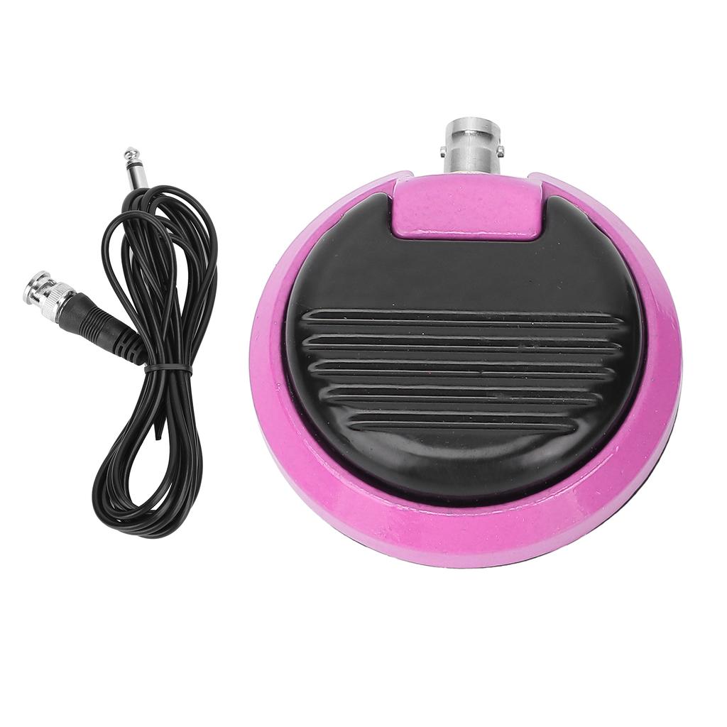 Круглый тату-педальный переключатель Портативный контроллер ножной педали для тату-машинки АксессуарРозовый