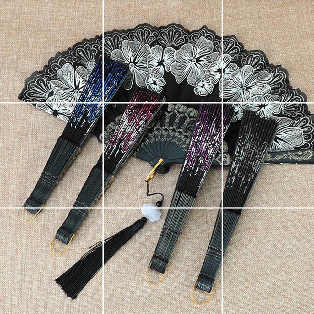 Бамбуковый ручной веер в китайском стиле, веер для танцев, подарки, антикварный складной веер