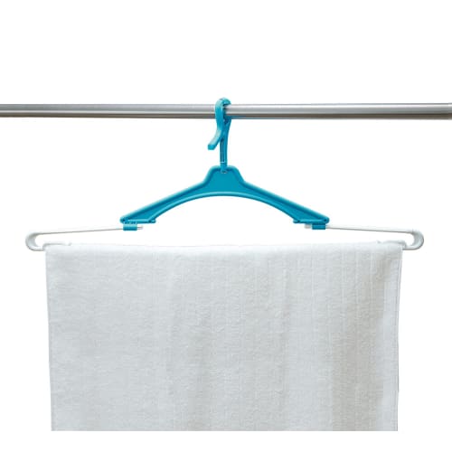 LEC Bath Towel Hanger Set of 3, Thick Pole Compatible (Laundry Hanger)