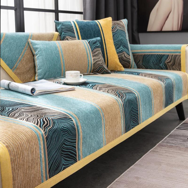 Чехол для дивана для гостиной, хлопковые чехлы для диванов, жаккардовые подушки для дивана, четыре сезона, полотенце для дивана, L-образный защитный чехол для дивана
