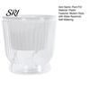 Breathable Plant Pot Self Watering Plastic Flower with Water Reservoir Easy Care Indoor Planter Wick Ropes Modern for Home Office Desktop Low