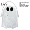 Multipurpose Toy Storage Bag Halloween Ghost Candy for Kids, Cute Fabric Treat or Trick Bucket Tote with Handle, Spooky Snack Goodie Bags Party