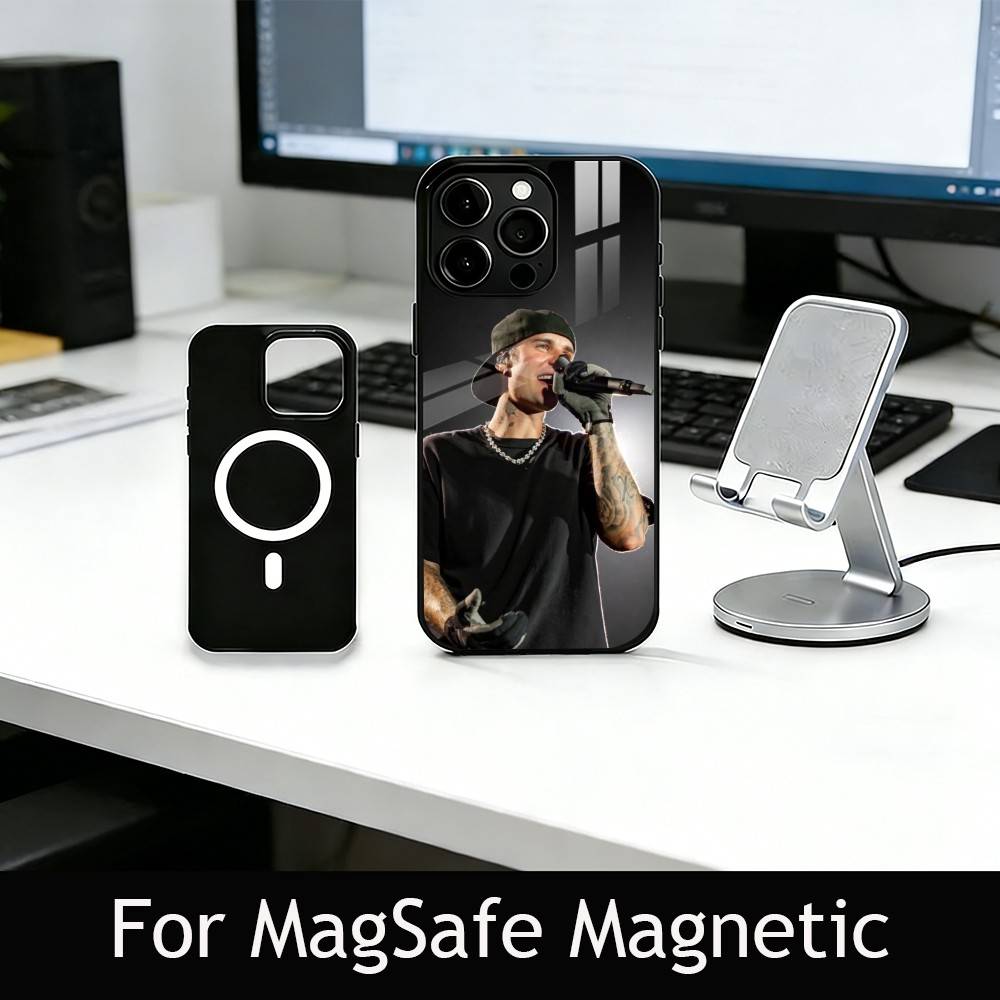 S-Singer Beliebers Phone Case For iPhone17,16,15,14,13,12,11 Plus,Pro Magnetic with Magsafe Wireless Charging