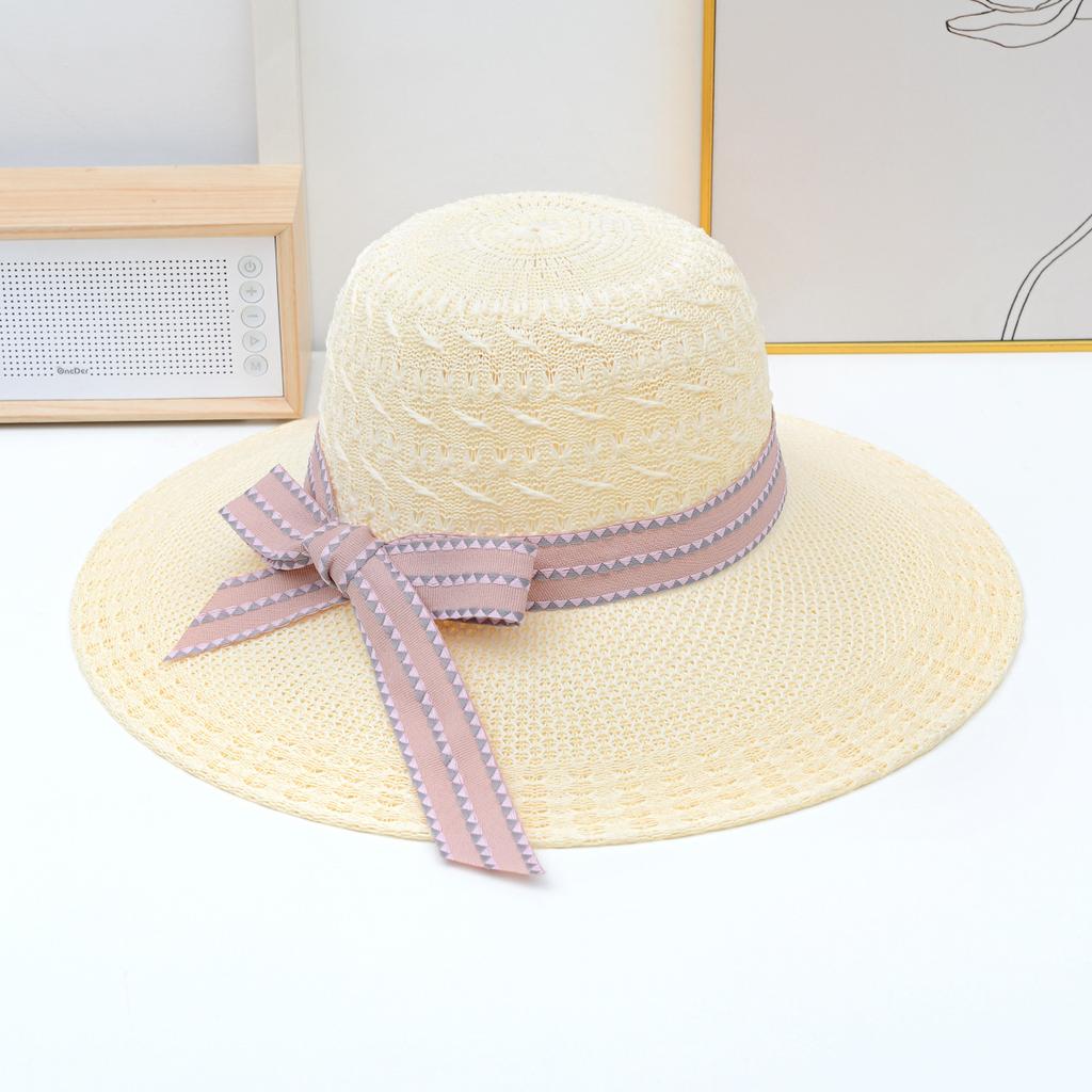 Новая женская пляжная шляпа от солнца, универсальная соломенная шляпа с защитой от солнца и солнцезащитным козырьком с большими полями, защита от ультрафиолета, классная шляпа