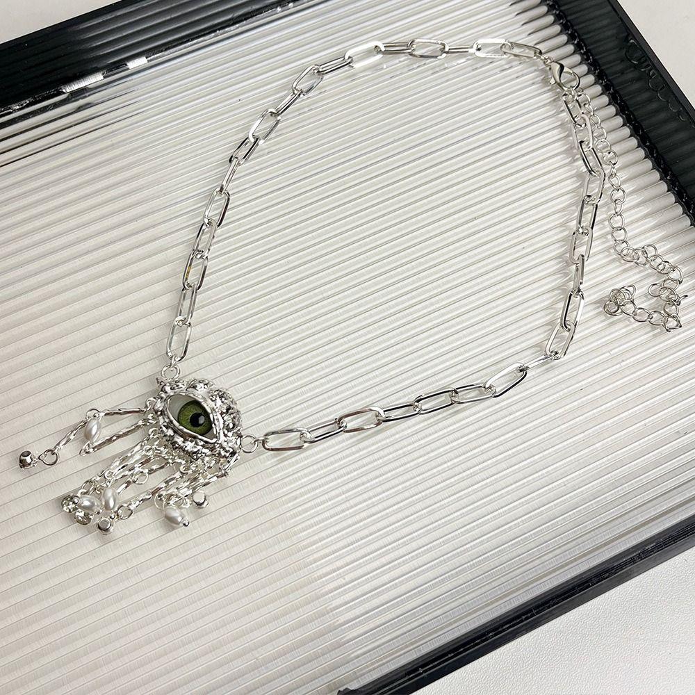 Ожерелье с кисточками «Глаза демона» Винтажное женское ожерелье с подвеской «Глаз дьявола» Подарки для вечеринок