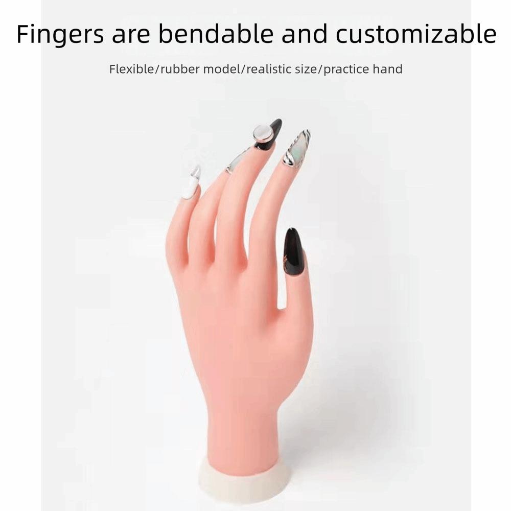Bendable Nail Practice Hand Flexible Positioning Fake Hand Mannequin Hand Manicure Practice
