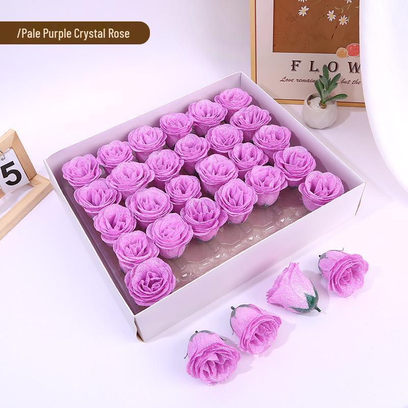 Букет из цветов «Синяя чародейка» из розового золота с кристальным блеском, набор для DIY ко Дню святого Валентина