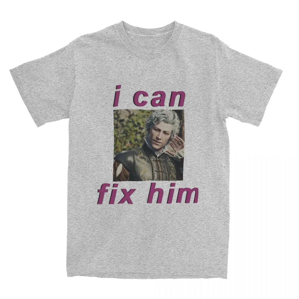 Astarion I Can Fix Him T Shirts Stuff WoPure Cotton Awesome O Neck Funny Tee Shirt Short Sleeve Clothing Arrival