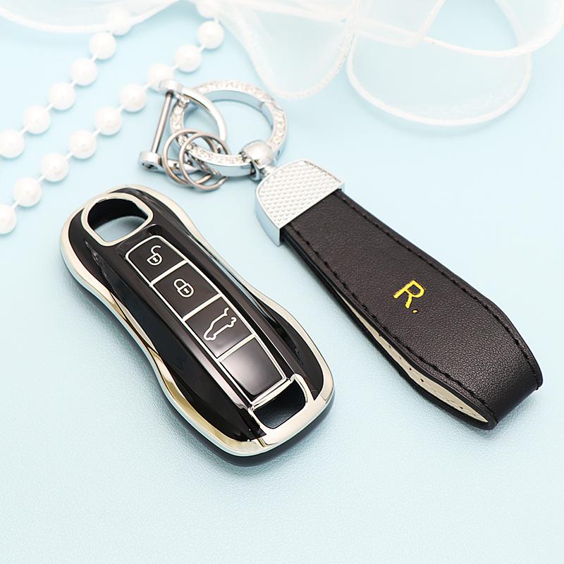Для Porsche Panamera Cayenne 971 911 9Ya Macan Boxster Бесключевая Крышка Чехла Ключа Автомобиля 3 Кнопки Корпус Брелка Автомобильного Пульта ДУ Аксессуары