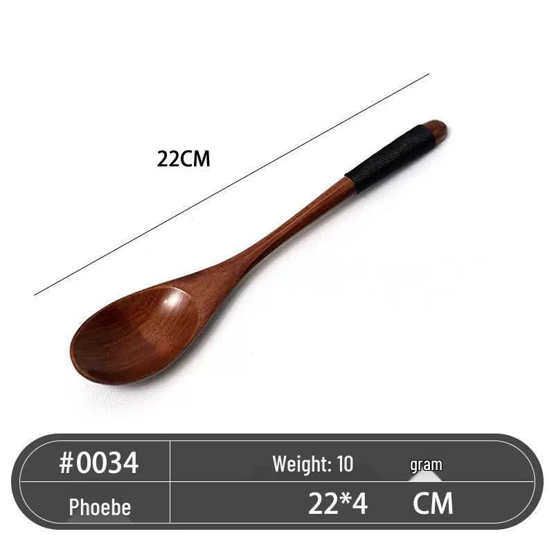 Japanese-Style Wooden Chopsticks, Spoon, and Fork Set with Portable Cloth Bag