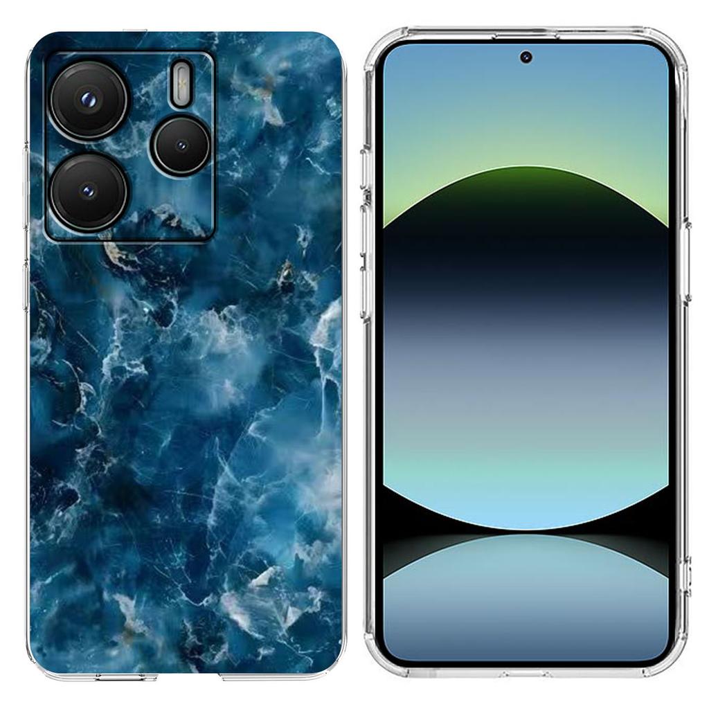 Для Xiaomi Redmi Note 14 4G (164,84мм) Чехол Печать Мраморный Узор Мягкий ТПУ Чехол для Телефона