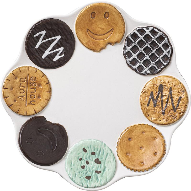 Креативная чашка для воды с печеньем, милая керамическая кружка, офисная чашка для послеобеденного чая, кофе, домашняя чашка для завтрака, молока, десертная тарелка, набор для напитков