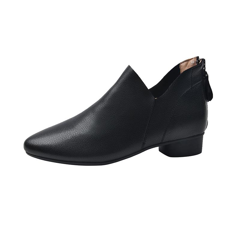 2024 Осень Новые Ретро Женские Ботинки Натуральная Кожа Ботильоны Современные Острые Носки Кожаные Туфли Вестерн Ботинки Челси