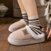 Simple Temperament Cotton Shoes Autumn and Winter Indoor Home Velvet EVA Sole, Couple Thick-soled Warm Cotton Slippers