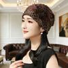 Omen Sequins Lace Turban Cap Flower Muslim Headwear Hat Female Head Wraps Ladies Bonnet Turbante Mejur