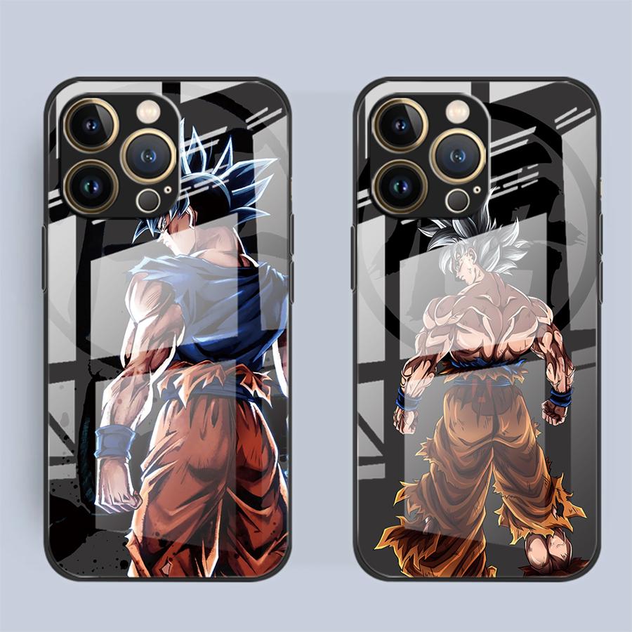 Чехол для iPhone 17 Pro Max 14 13 11 8 15 Plus XR 16 Air 12 Dragon Ball Крутой Аниме Чехол Стеклянный Чехол для Телефона