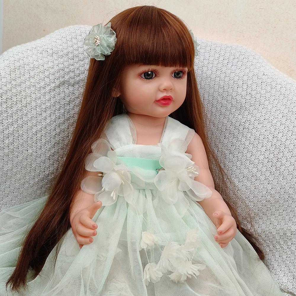 55 см детская силиконовая кукла реборн для девочек 55 см милая BB для новорожденных реалистичная мягкая форма наборы кукол принцесса милый подарок игрушки для детей