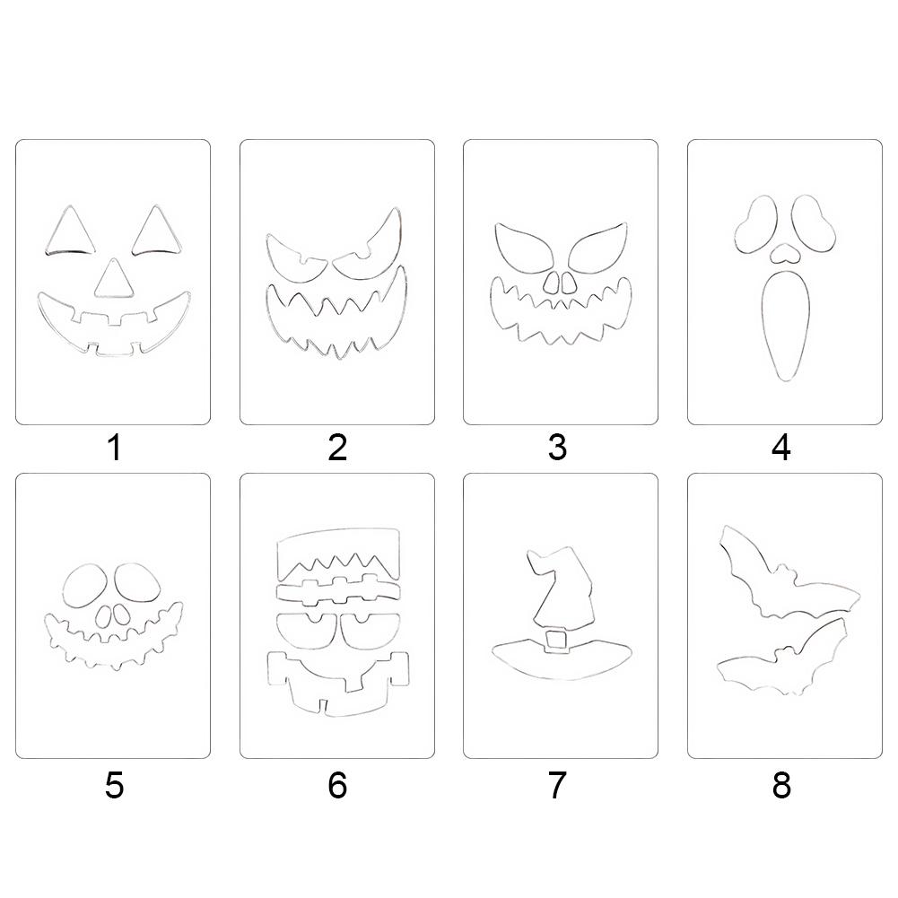 Halloween Pumpkin Ghost Bats Face Decorative Painting Stencils Embossing Die Cuts Stencils Carving Stencils Wood Walls Art Decor