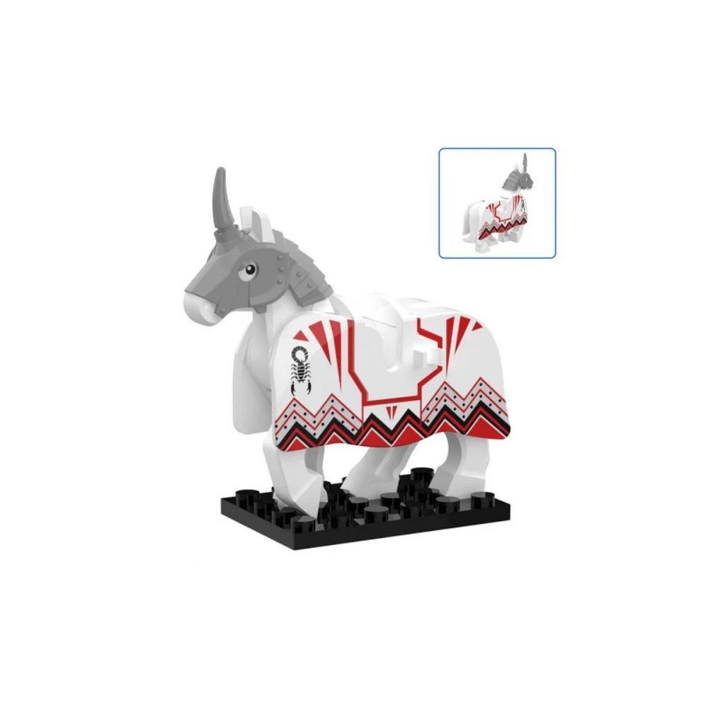 Военные Средневековые Строительные Блоки Фигурки Солдат Рыцарская Экипировка Аксессуары для Животных Маунт Броня Боевой Конь Мини Кирпичики MOC