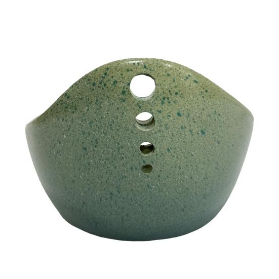 Yousheng Herb Stripper Bowl Efficient Leaf Removal Tool for Kale Herbs Multipurpose 4-Hole Herb Peeler Kitchen Essential