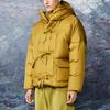 Li Ning Solid Color Hooded Down Jacket Men Outerwear Dark-Tea-Green AYMR485-1