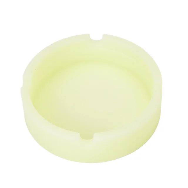 Portable Ashtray Glow In The Dark Luminous Silicone Soft Ashtray for Smoking Cigarette Cigar Round Durable Ashtray