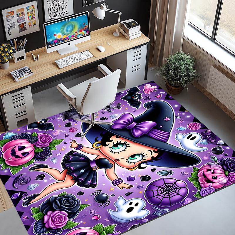 Betty Boop Pattern Rug, Indoor/Outdoor Mat, for Picnic, Gameroom, Bedroom, Office, Living Room, Home Decor Carpet, Birthday Gift